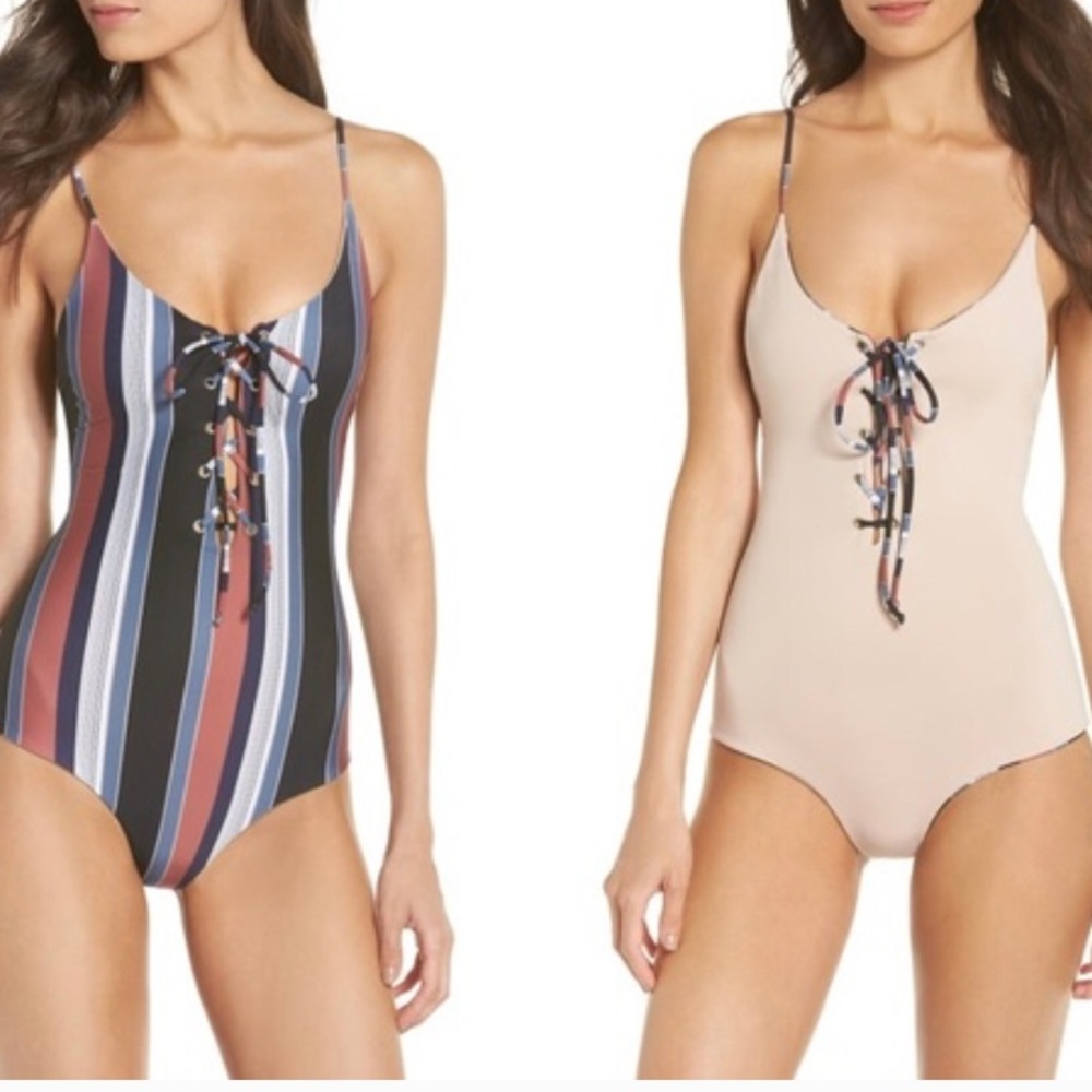 Tavik MONAHAN Reversible One Piece Swimsuit L - Picture 1 of 5